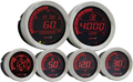 KOSO NORTH AMERICA HD-02 6-Piece Gauge Kit - Silver BA050905