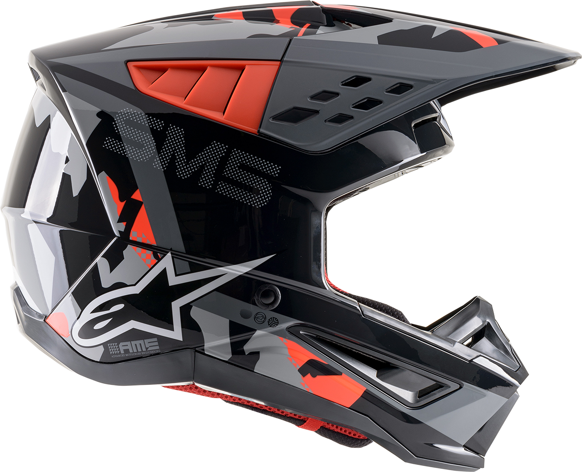 ALPINESTARS SM5 Helmet - Rover - Gray/Red - Medium 8303921-1392-MD