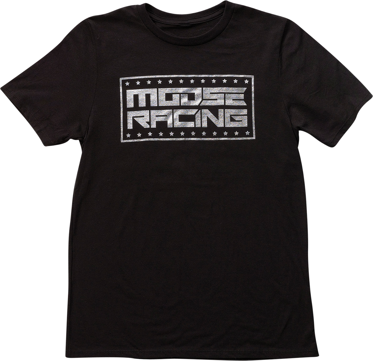 MOOSE RACING Youth Star Spangled T-Shirt - Black/Silver - Small 3032-3504