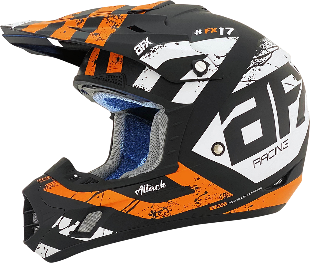 AFX FX-17Y Helmet - Attack - Matte Black/Orange - Medium 0111-1406