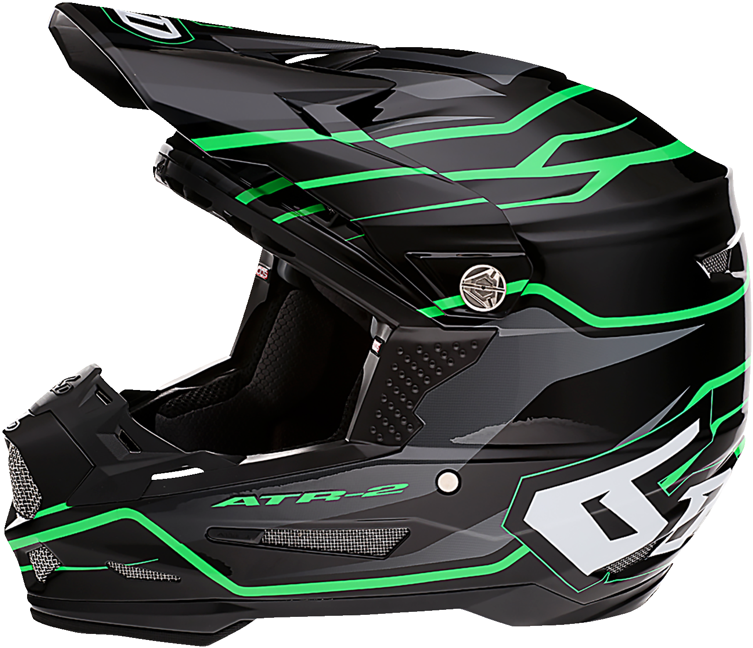 6D ATR-2 Helmet - Phase - Black/Green - XL 12-2848