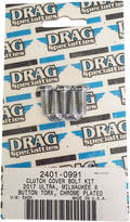 DRAG SPECIALTIES Clutch Torx® Bolt Kit - Chrome - M8 MK788