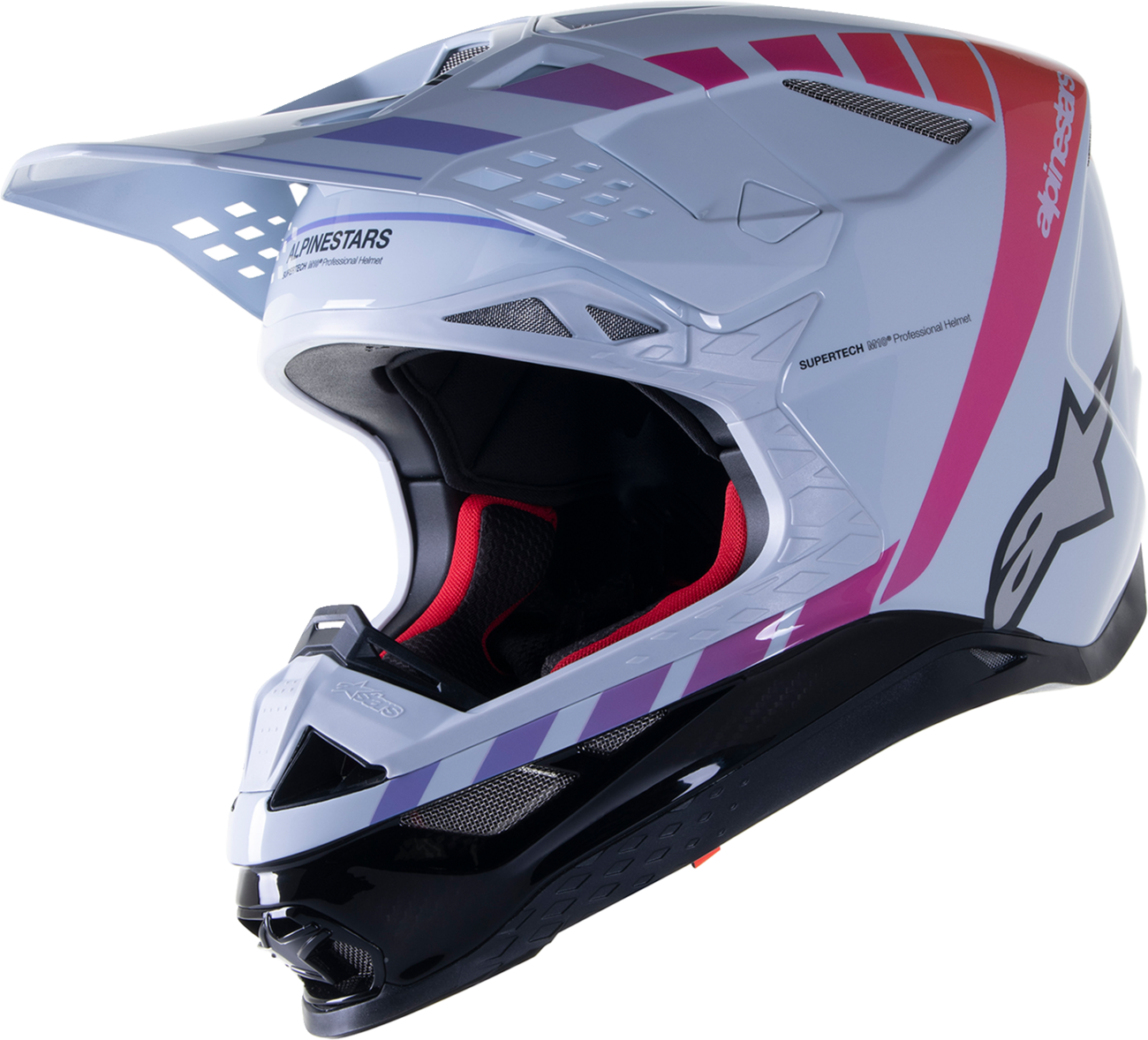 ALPINESTARS Supertech M10 Helmet - Daytona - MIPS® - Haze Gray/Orange Fluo/Rhodamine - XL 8302423-9243-XL