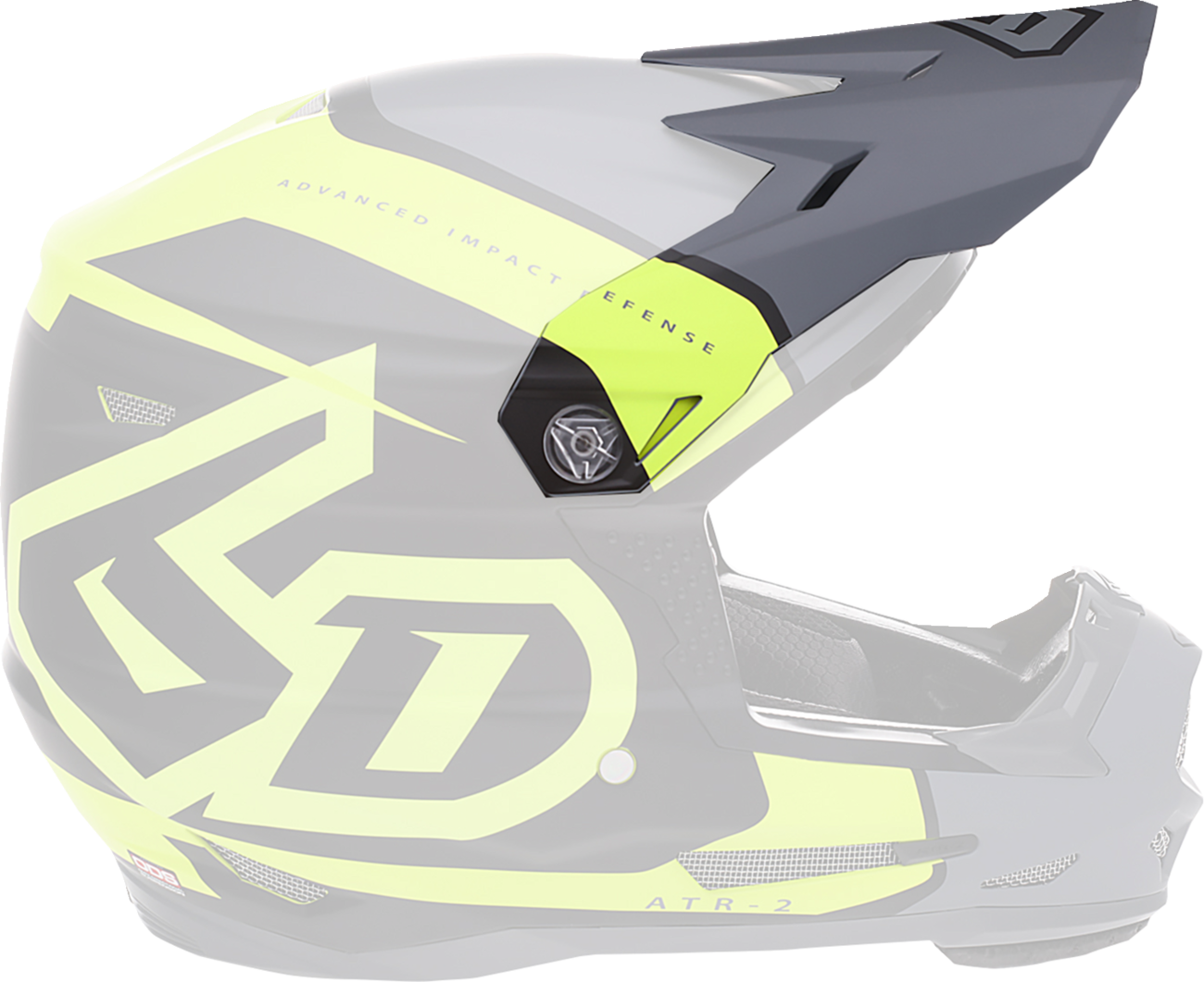 6D ATR-2Y Visor - Torque - Neon Yellow 72-4137