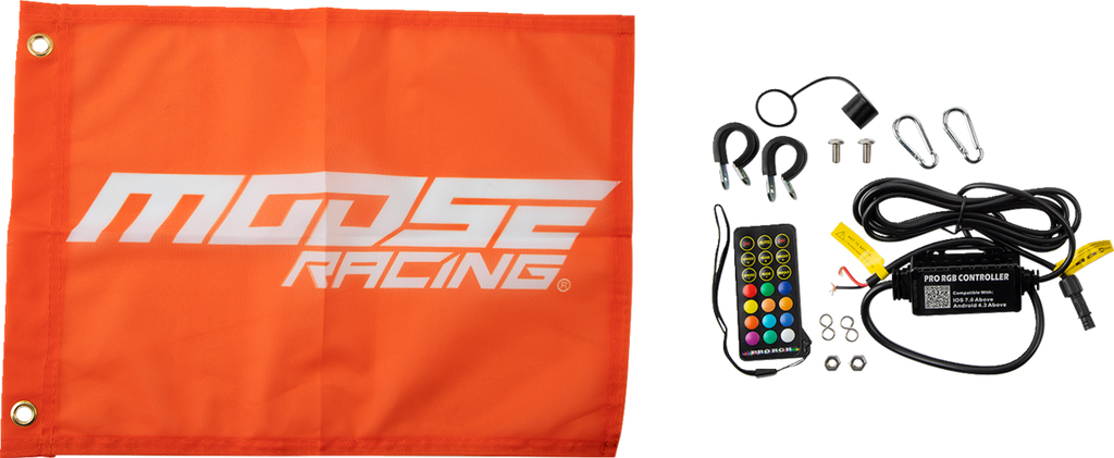 MOOSE RACING 5' Whip Light - RGB - Black - Chase SB-CHSBTR-151PU