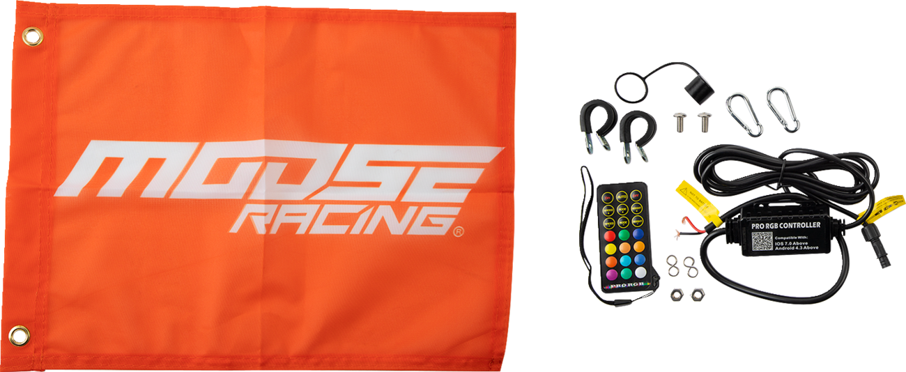 MOOSE RACING 5' Whip Light - RGB - Black - Chase SB-CHSBTR-151PU