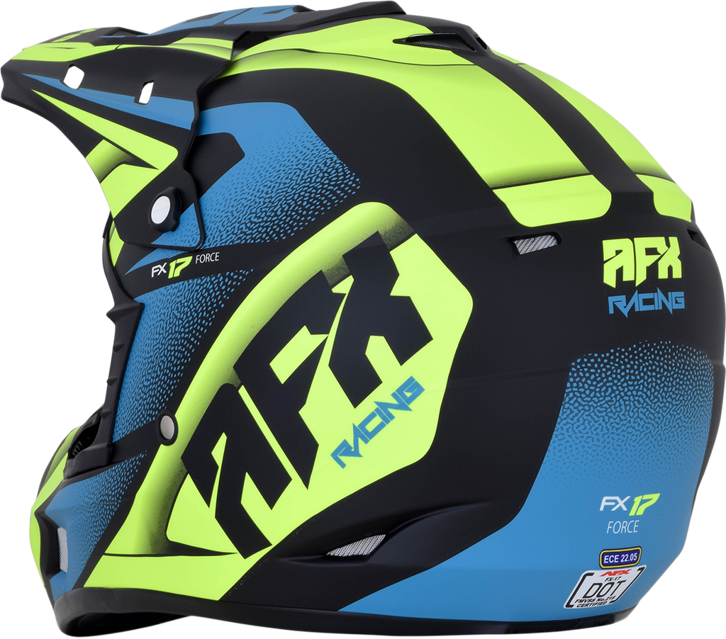 AFX FX-17 Helmet - Force - Matte Black/Green/Blue - XL 0110-5217