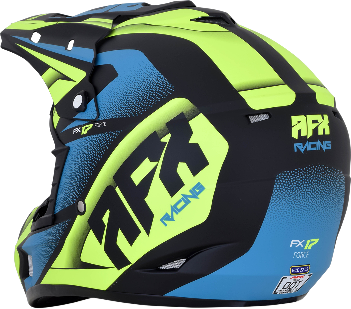 AFX FX-17 Helmet - Force - Matte Black/Green/Blue - XL 0110-5217