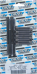 DRAG SPECIALTIES Outer Primary Smooth Bolt Kit - Black/Chrome - M8 MK787SBK