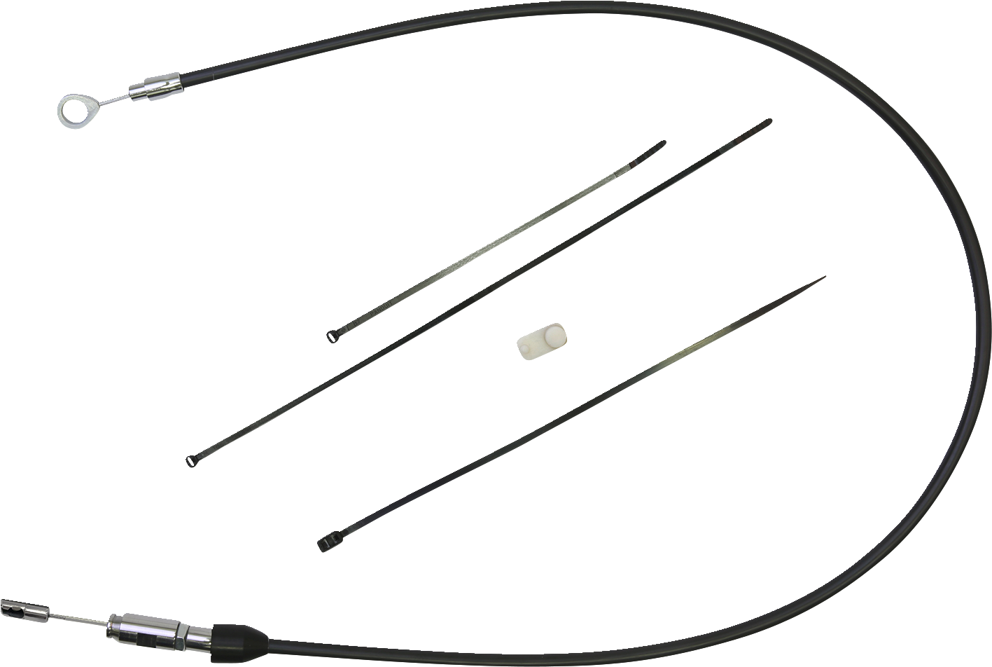 DRAG SPECIALTIES Clutch Cable - Upper - 34" - Black/Chrome 4323400HE