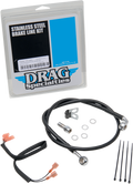 DRAG SPECIALTIES Brake Line - Rear - Black 640222-BLK