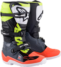ALPINESTARS Youth Tech 7S Boots - Black/Gray/Red/White/Yellow - US 3 2015017-9058-3