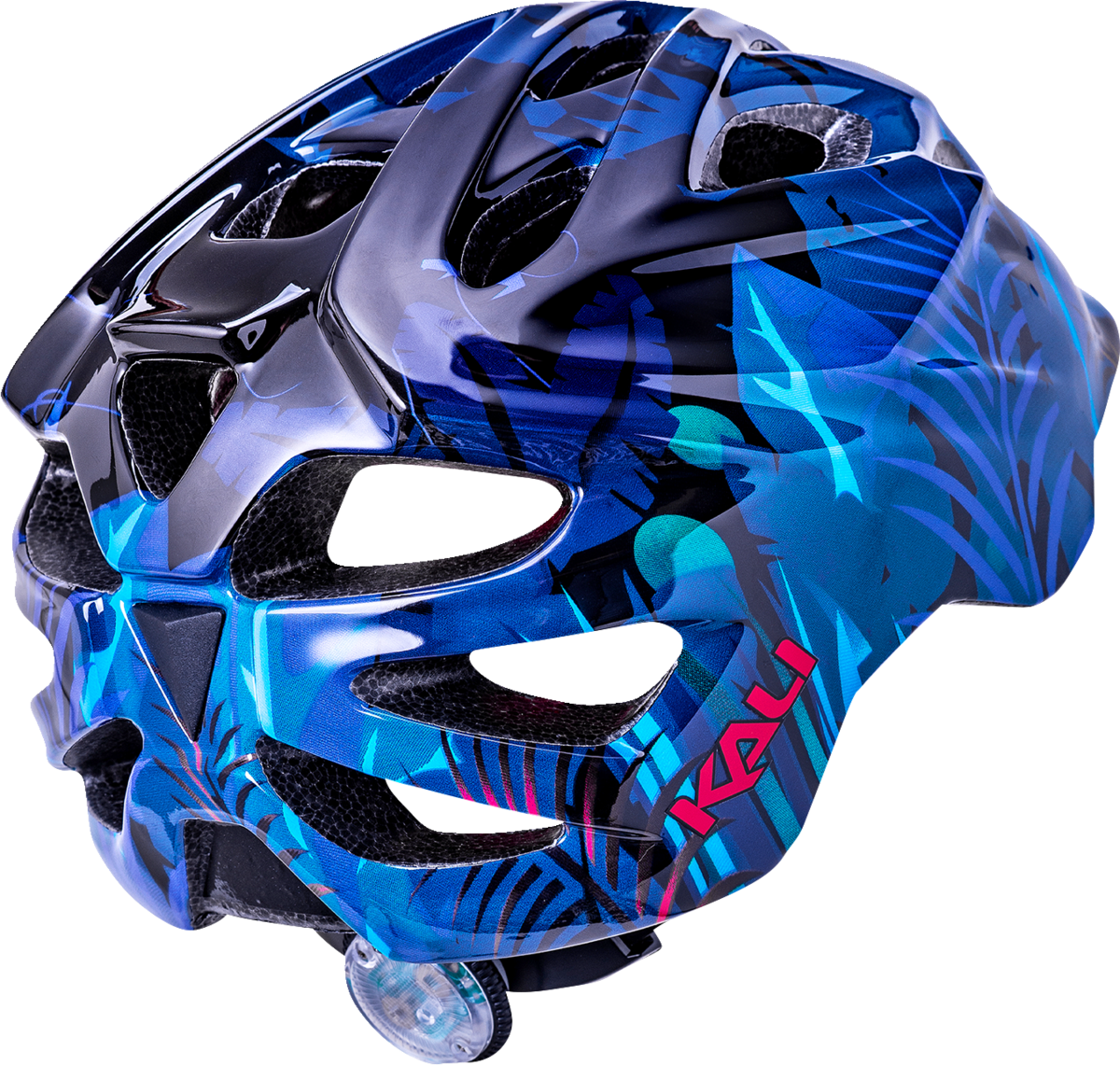 KALI Child Chakra Lighted Helmet - Jungle - Gloss Blue - XS 221022224