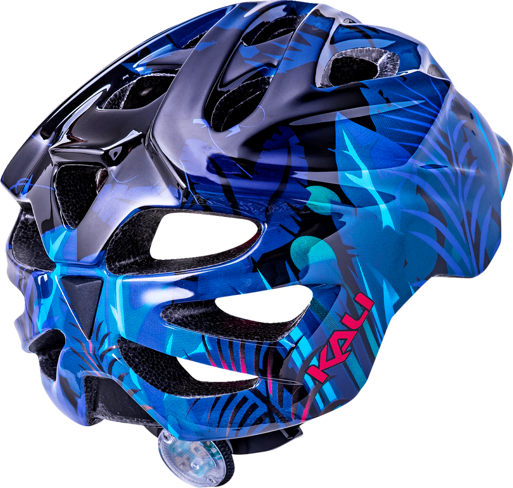 KALI Child Chakra Lighted Helmet - Jungle - Gloss Blue - Small 221022225