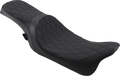 DRAG SPECIALTIES Predator 2-Up Seat - Double Diamond - Solar Leather - FL '08-'22 0801-1270