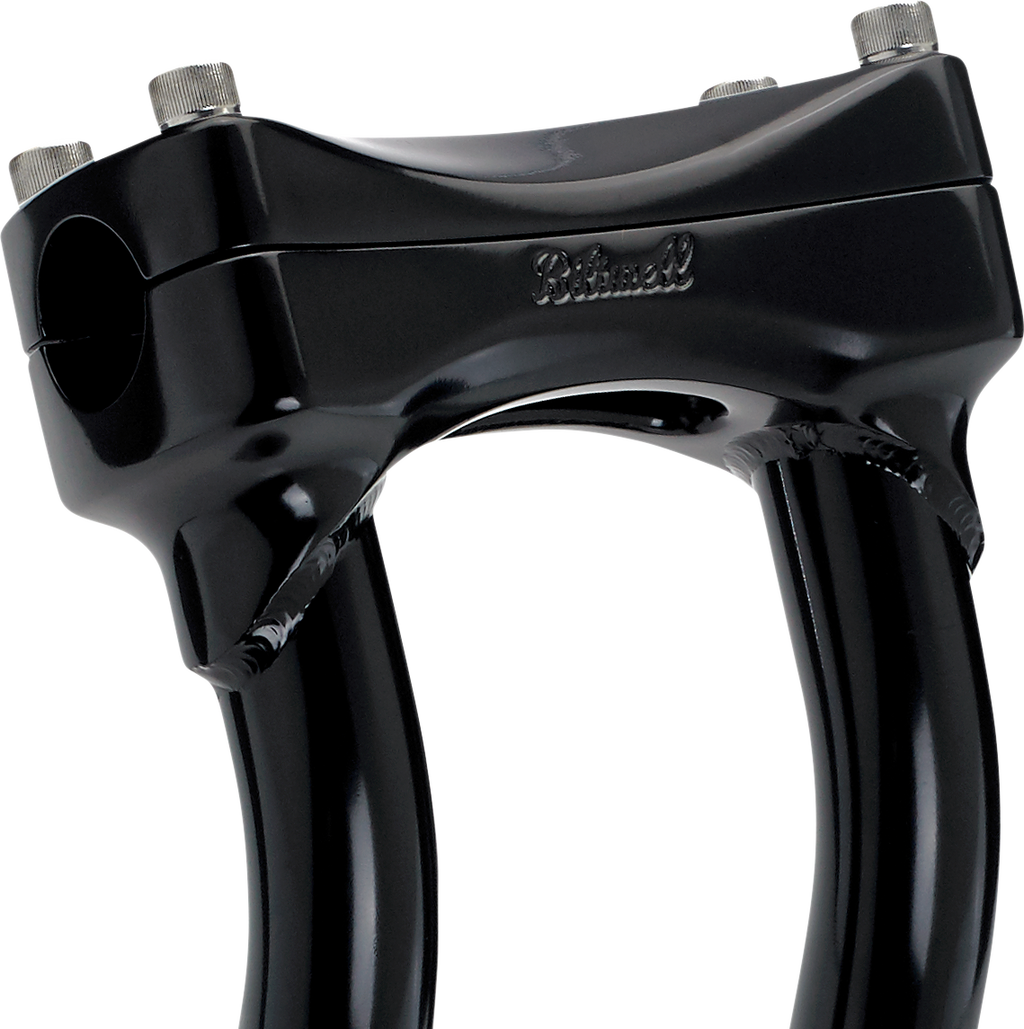 BILTWELL Risers - Murdock - Oversized - Pullback - 12" - Black 6414-201-12