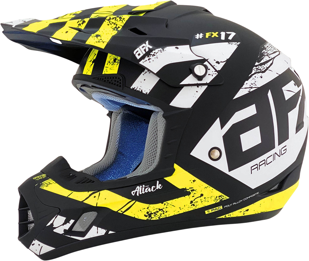 AFX FX-17 Helmet - Attack - Matte Black/Hi-Vis Yellow - 2XL 0110-7177