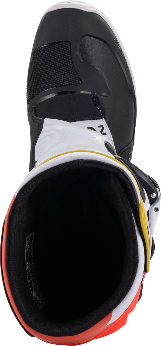 ALPINESTARS Tech 3 Boots Black/White/ Red/Fluo Yellow Sz 08 2013018-1238-8