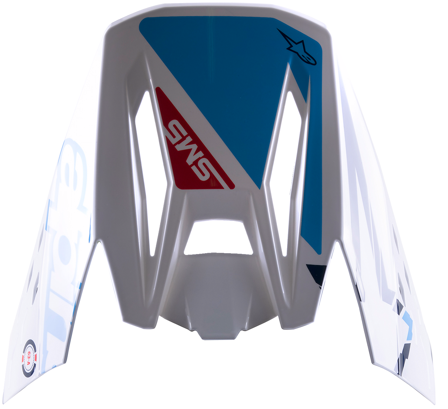 ALPINESTARS SM5 Visor - Action - White/Cyan/Blue 8986022-2077