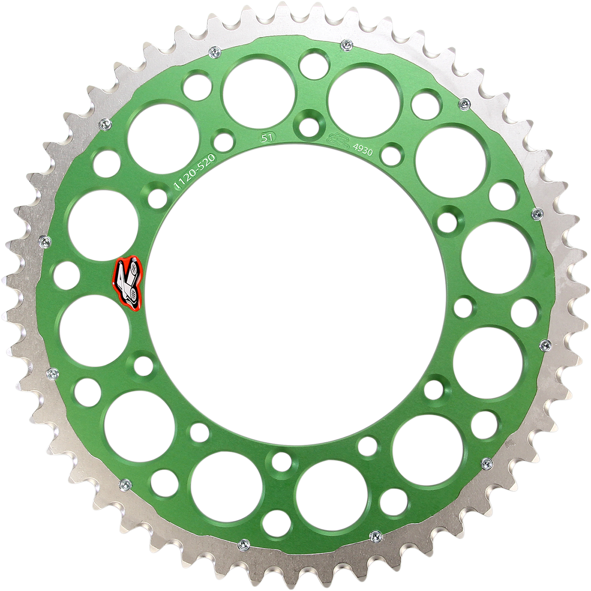 RENTHAL Twinring™ Rear Sprocket - 51 Tooth - Green 112052051GPGN