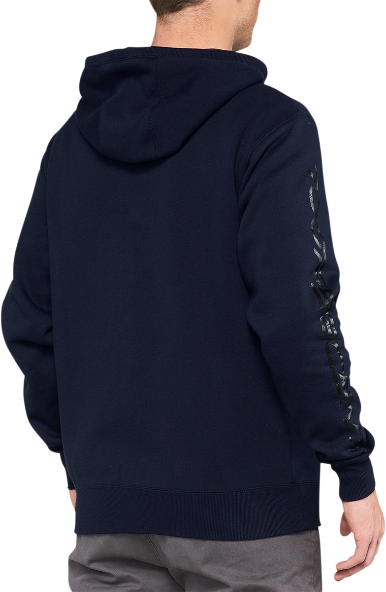 100% Syndicate Fleece Zip-Up Hoodie - Navy/Black - Small 36017-402-10