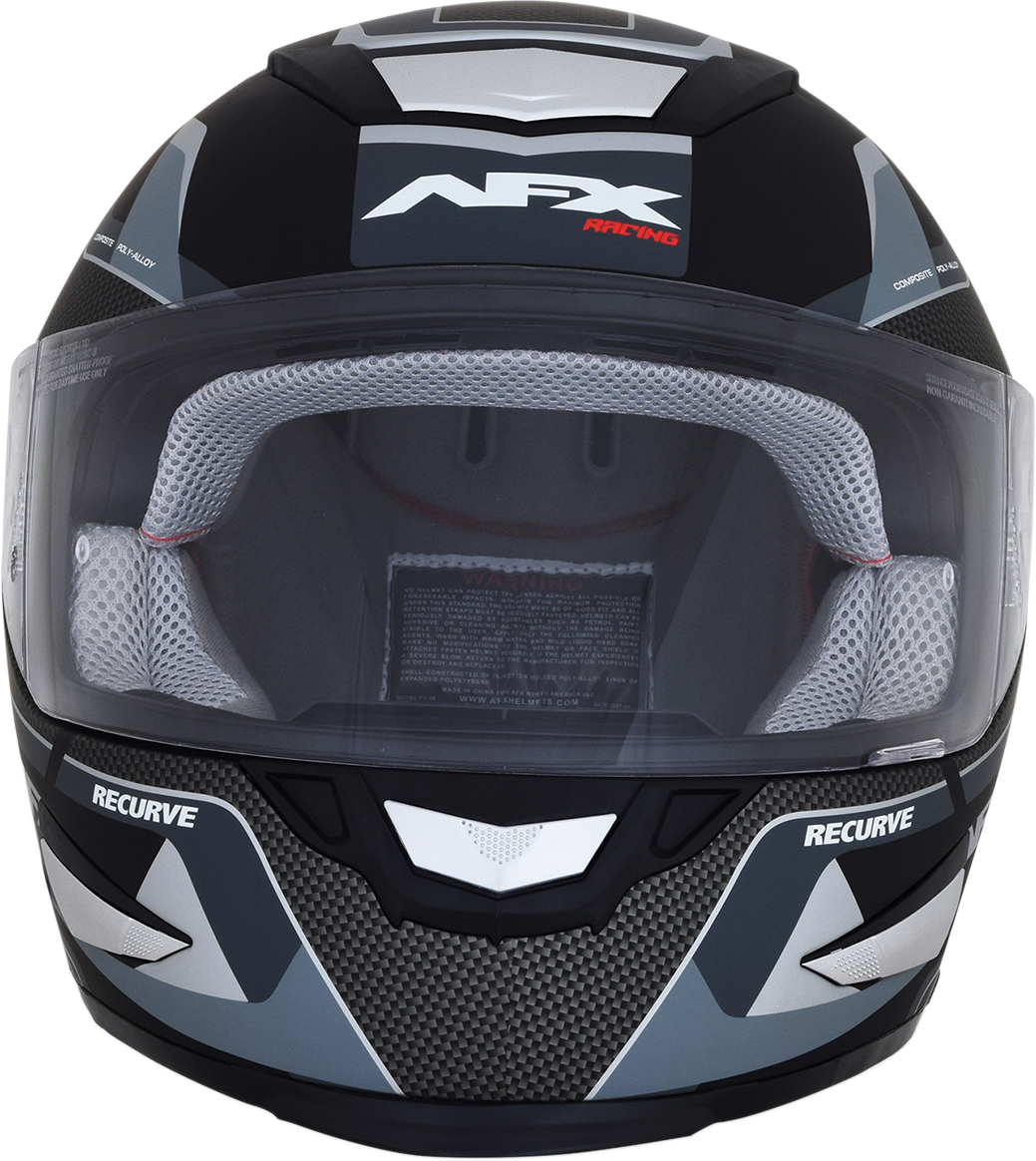 AFX FX-99 Helmet - Recurve - Matte Black/Gray - XL 0101-11139
