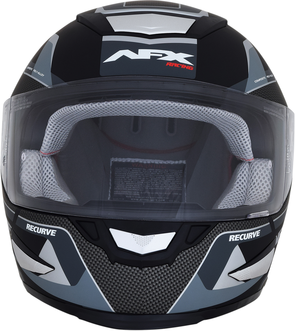 AFX FX-99 Helmet - Recurve - Matte Black/Gray - Small 0101-11136
