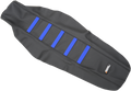 MOOSE RACING Ribbed Seat Cover - Black Cover/Blue Ribs - Husqvarna HQV12516-332RT