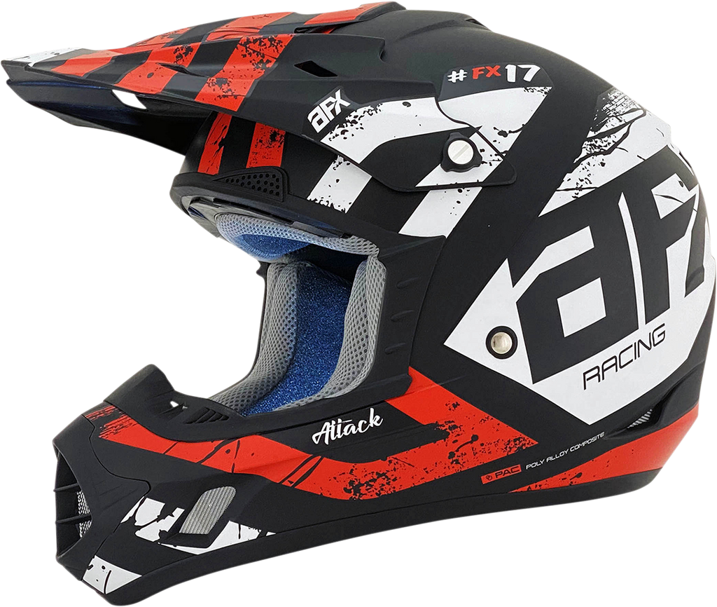 AFX FX-17 Helmet - Attack - Matte Black/Red - 4XL 0110-7640