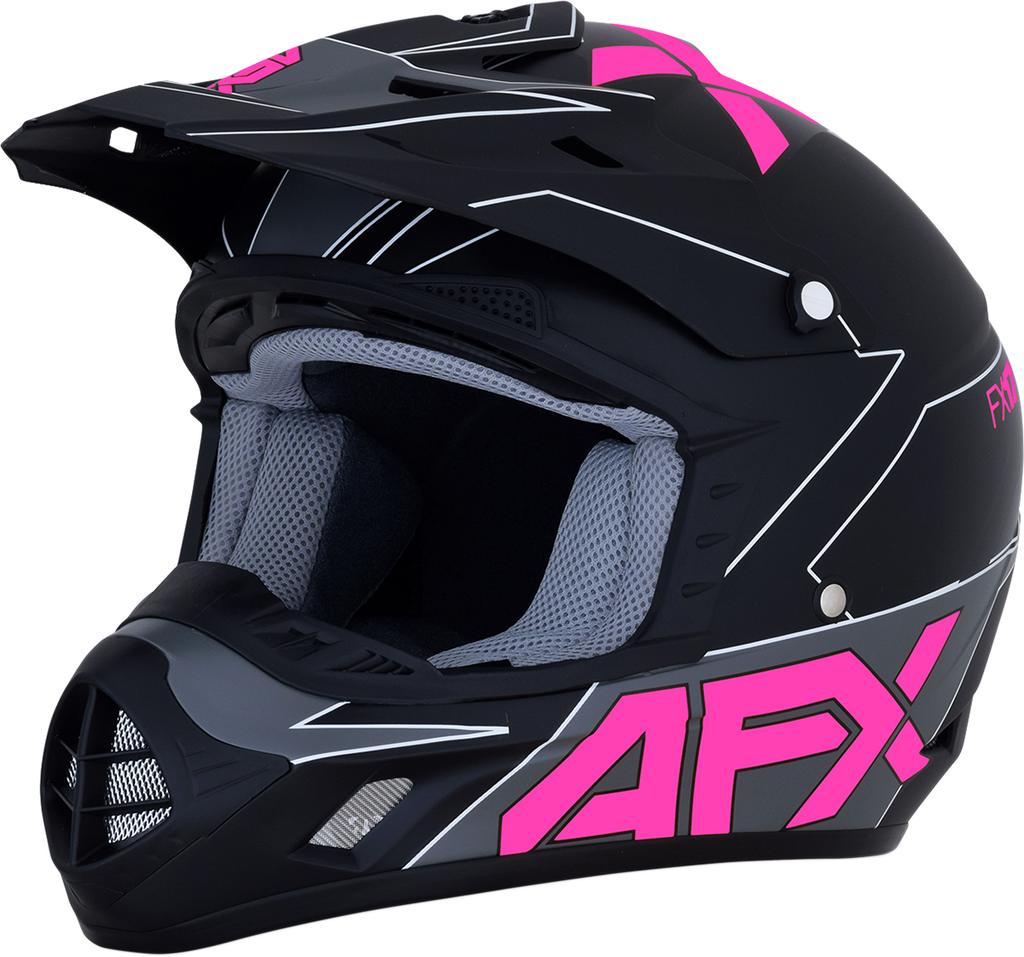AFX FX-17 Helmet - Aced - Matte Black/Pink - Small 0110-6510