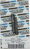DRAG SPECIALTIES Starter Smooth Bolt Kit - Black/Chrome - M8 MK781SBK