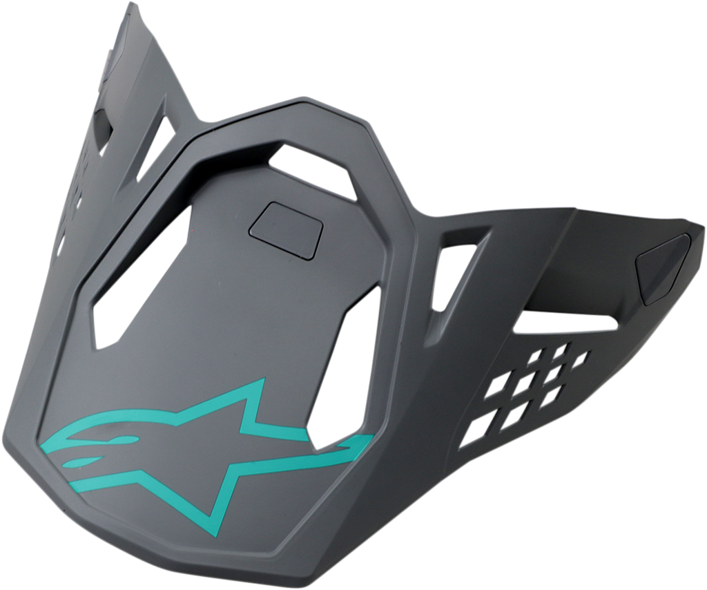 ALPINESTARS Supertech M8 Visor - Radium - Matte Black/Mid Gray/Teal 8981519-9007