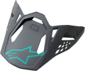 ALPINESTARS Supertech M8 Visor - Radium - Matte Black/Mid Gray/Teal 8981519-9007