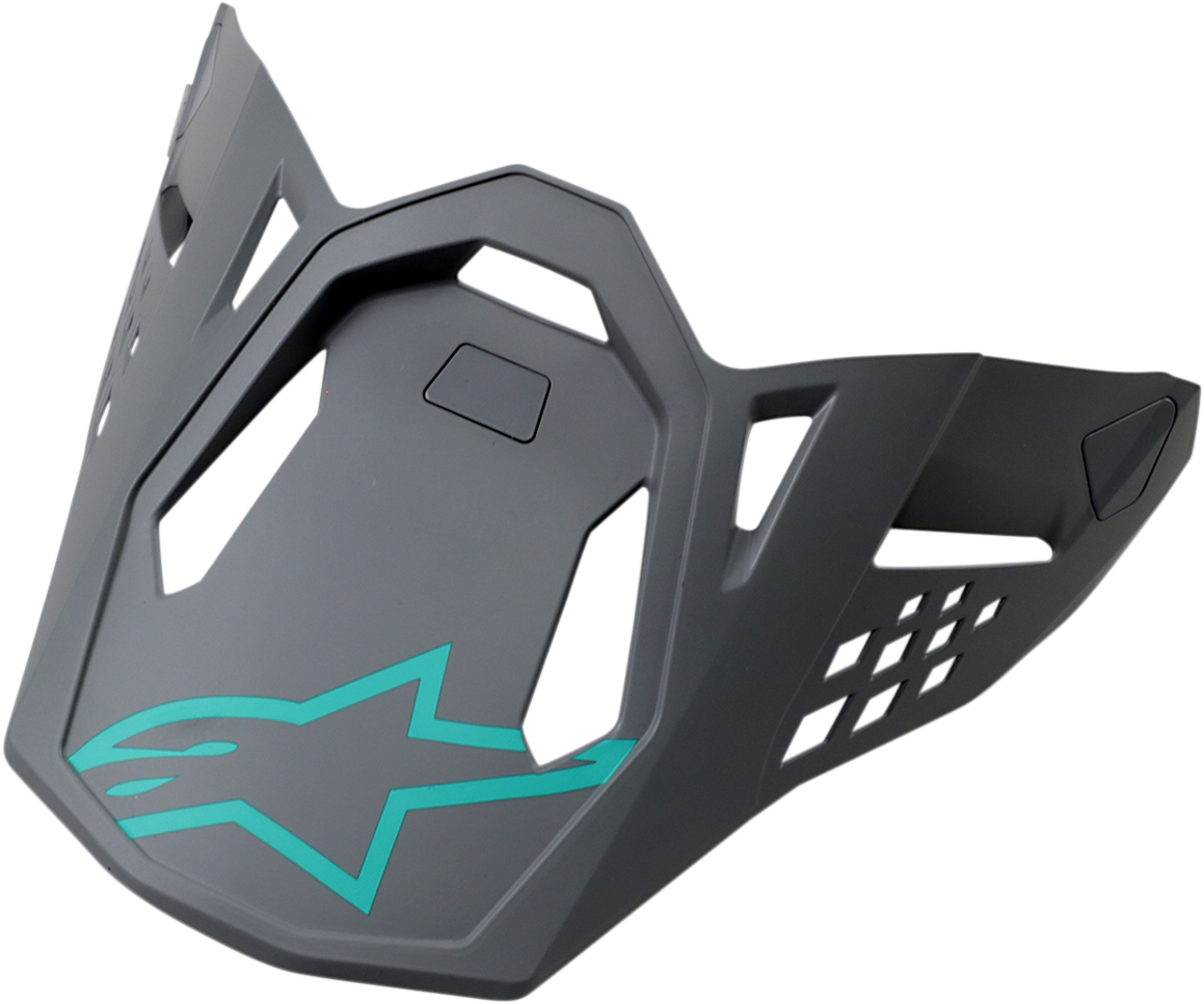 ALPINESTARS Supertech M8 Visor - Radium - Matte Black/Mid Gray/Teal 8981519-9007