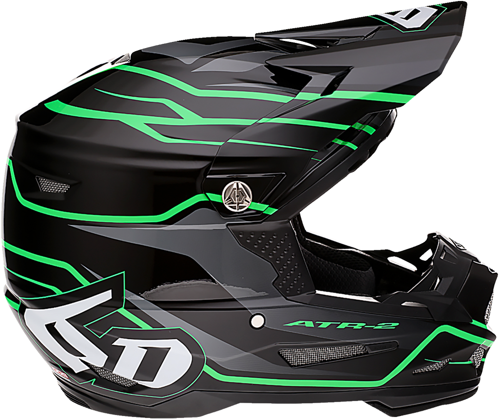 6D ATR-2 Helmet - Phase - Black/Green - XS 12-2844