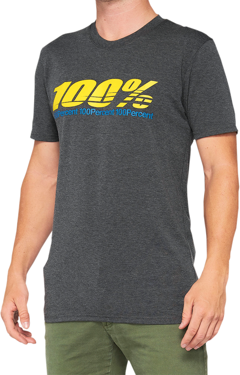 100% Argus Tech T-Shirt - Heather Charcoal - Medium 35024-052-11