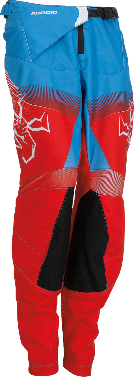 MOOSE RACING Youth Agroid Pants - Red/White/Blue - 18 2903-2267