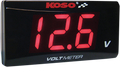 KOSO NORTH AMERICA Super Slim Volt Meter - Red Digits - 2.22" W x 1.06" H x 0.43" D BA024R00