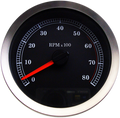 DRAG SPECIALTIES 4" Electronic Tachometer - Black Face N/F FLHR, S/B FLTR 83114B