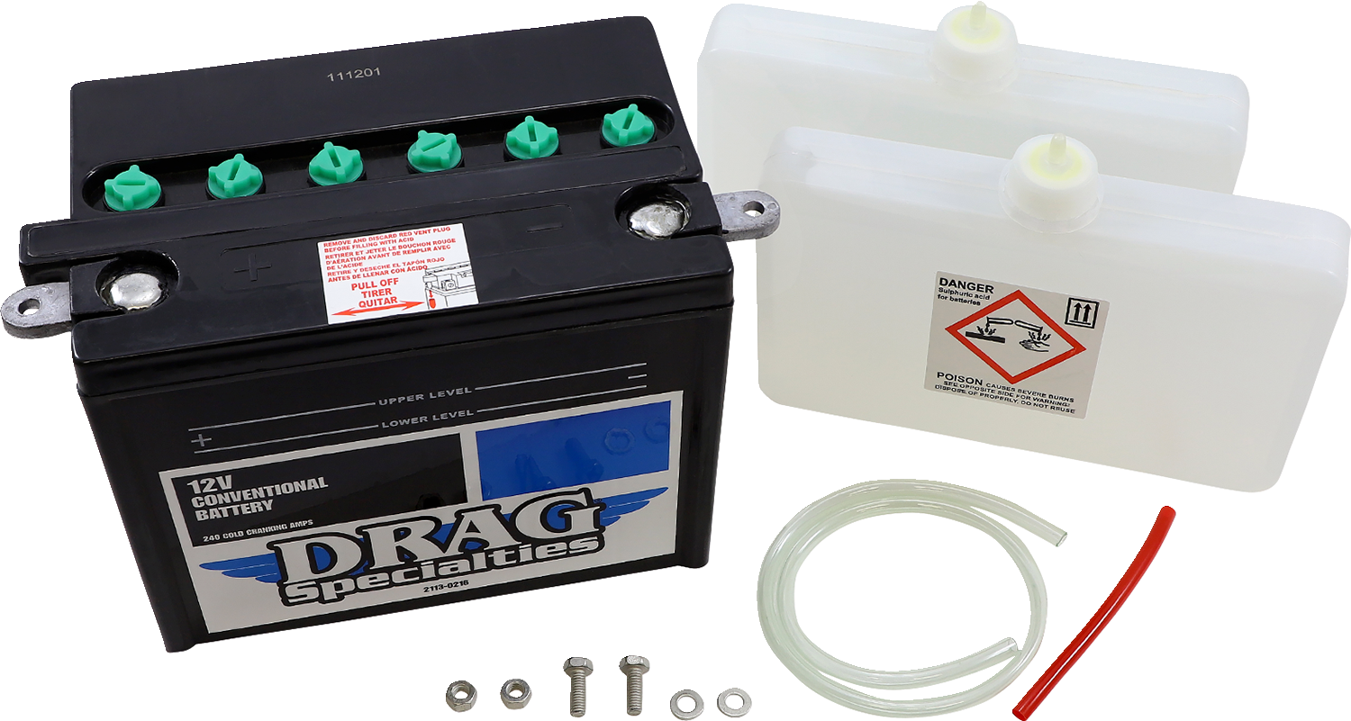 DRAG SPECIALTIES Battery Kit - CHD4-12 NO BATT TENDER CONNECTORS DHD4-12FP