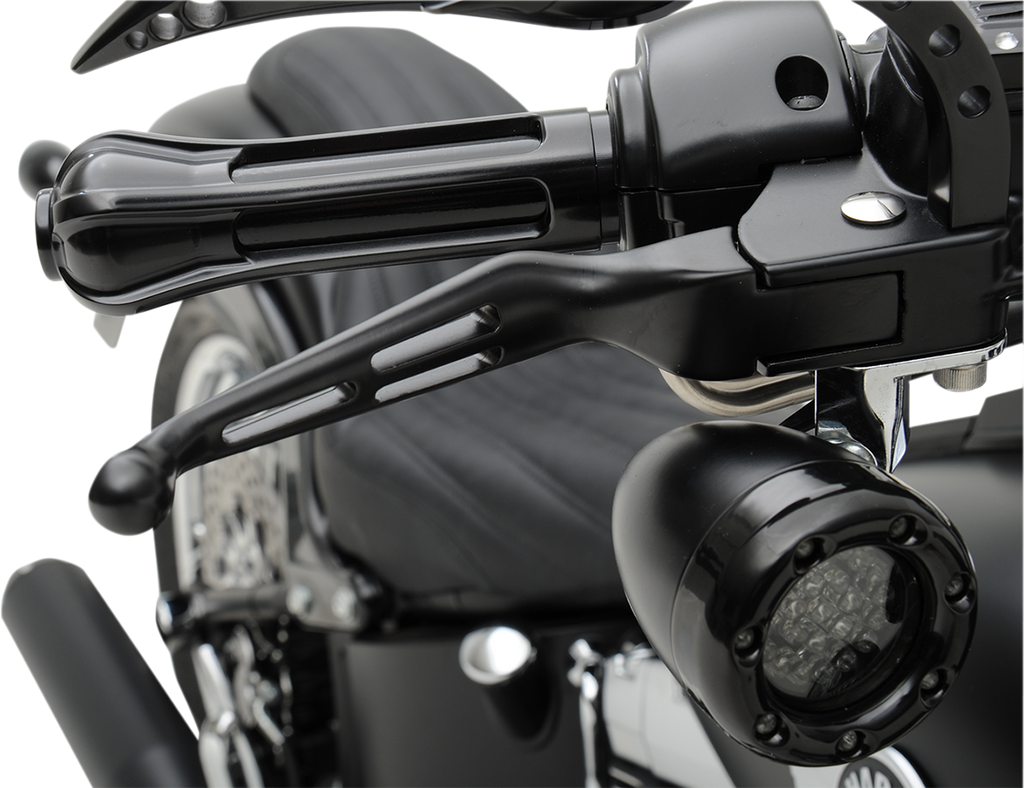 DRAG SPECIALTIES Levers - Slotted - Black H07-0769B