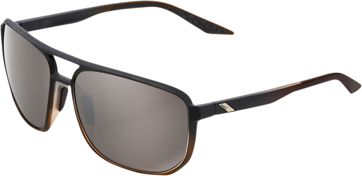 100% Konnor Sunglasses - Brown - Silver Mirror 61043-404-01