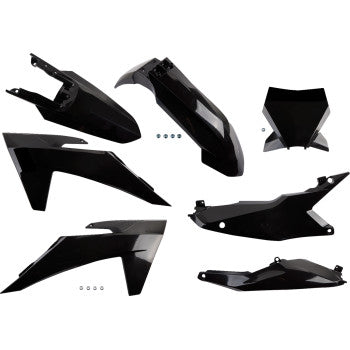 UFO Replacement Body Kit - Black KTM 125/250/300  SX / 250 /350/450 SX-F 2023  KTKIT529-001