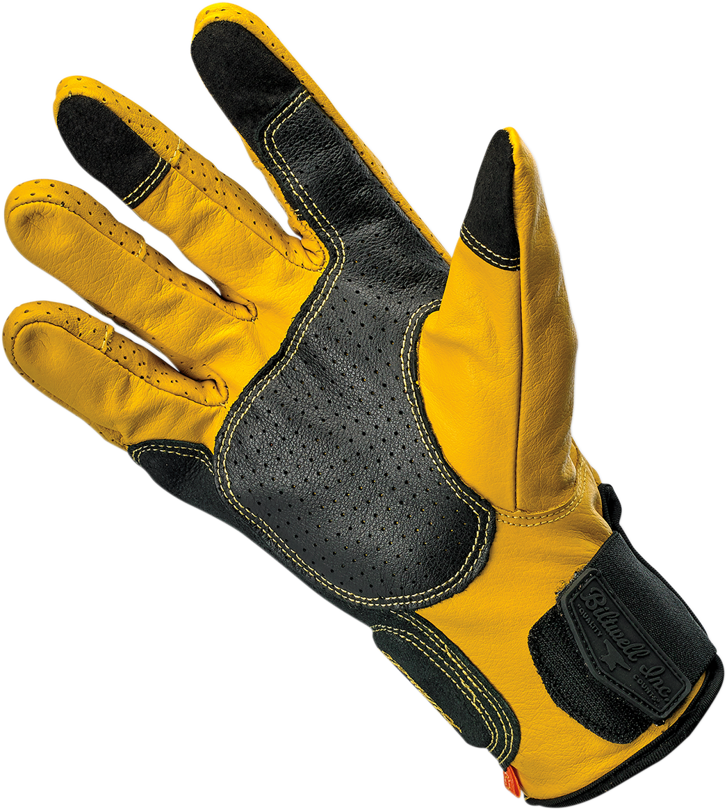 BILTWELL Borrego Gloves - Gold/Black - Medium 1506-0701-303
