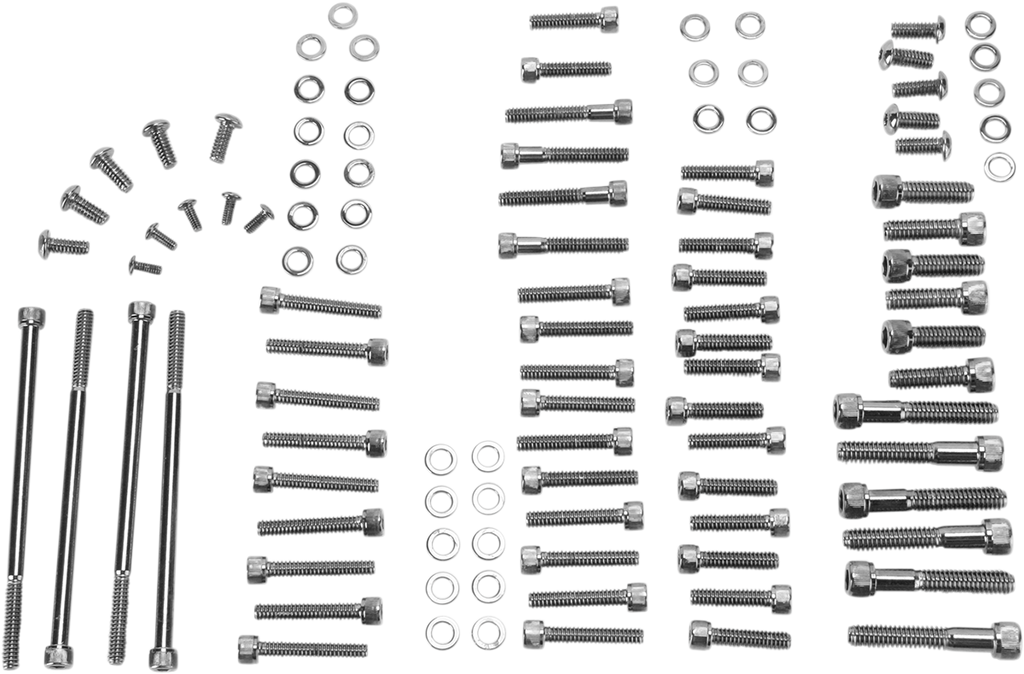DRAG SPECIALTIES Bolt Kit - Knurled - Motor MK700BK
