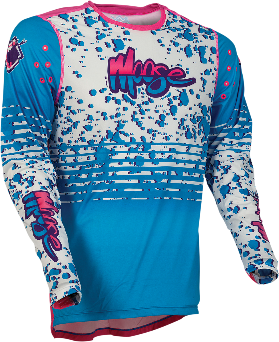 MOOSE RACING Agroid Jersey - Blue/Pink/White - Large 2910-6388