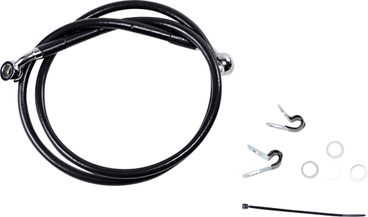 DRAG SPECIALTIES Brake Line - Front (Upper) - Black 660310-BLK