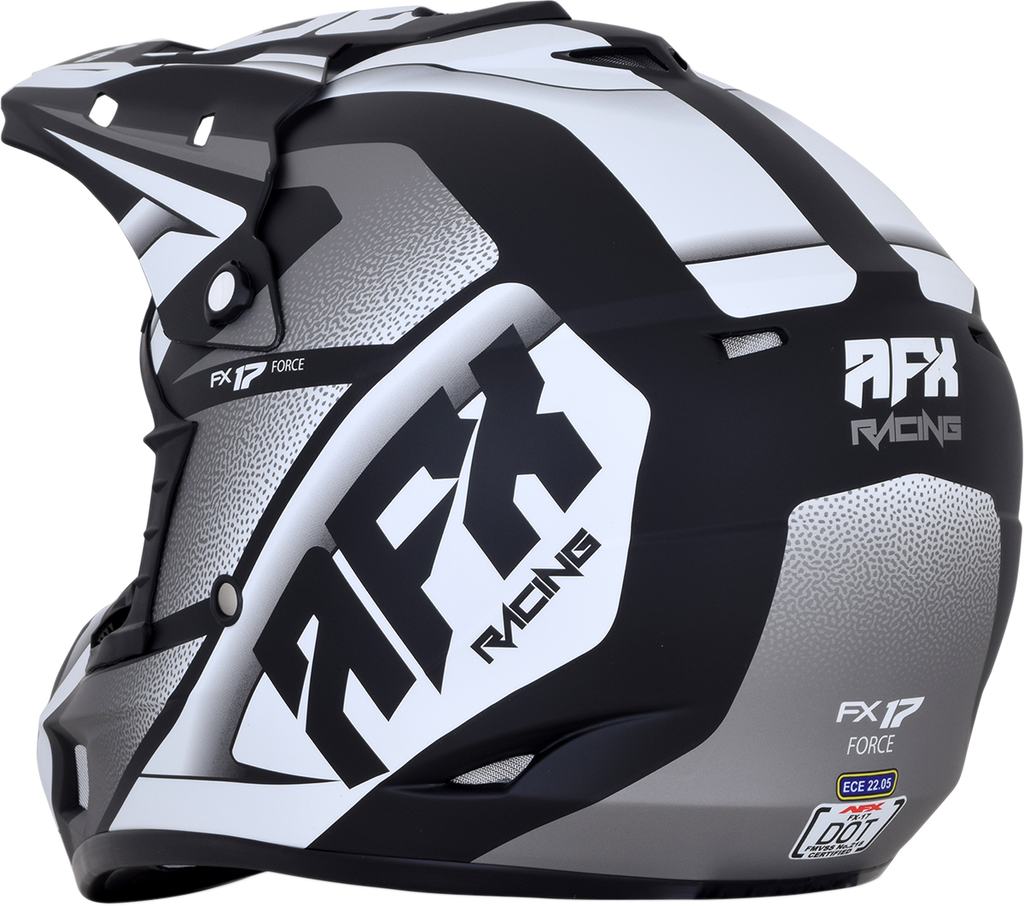 AFX FX-17 Helmet - Force - Matte Black/White - Large 0110-5199