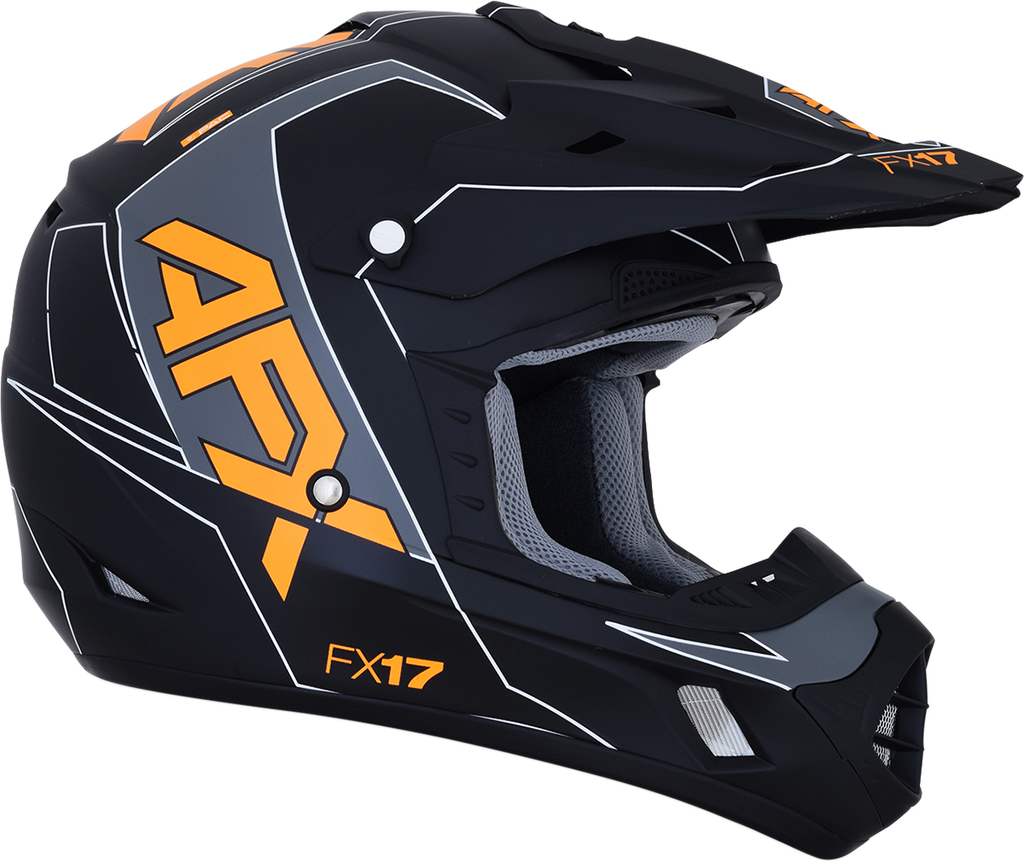 AFX FX-17 Helmet - Aced - Matte Black/Orange - XL 0110-6507
