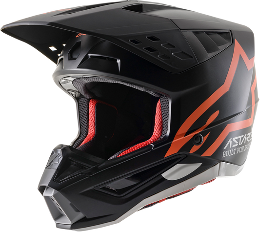 ALPINESTARS SM5 Helmet - Compass - Matte Black/Orange Fluo - Large 8303321-1149-LG